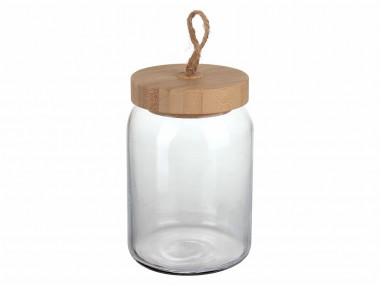 Банка с бамбуковой крышкой 800мл.(ВУДИ) &mdash; Posudio