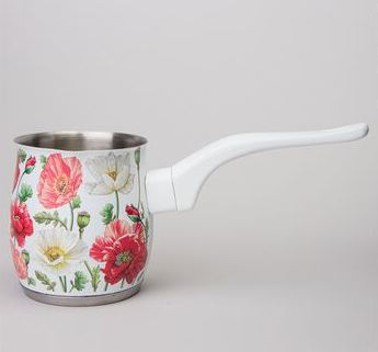 ТУРКА AGNESS "БЕЛЫЕ МАКИ" 340 МЛ  916-438 фото 1 &mdash; Posudio