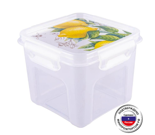 Контейнер для СВЧ "Fresh" квадратный 0,9л. фото 1 &mdash; Posudio