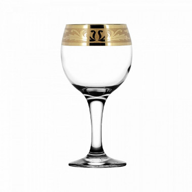 Набор фужеров 6шт &quot; с рис. &quot;Русский узор&quot; (Гусь Хрусталь) EAV49-411 — Posudio