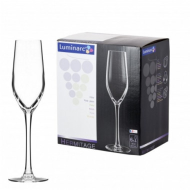 Набор фужеров для шампанского 160мл 6шт Luminarc Hermitage H2603 — Posudio