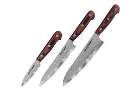 Набор ножей из 3-ёх Samura Kaiju дерево — Posudio