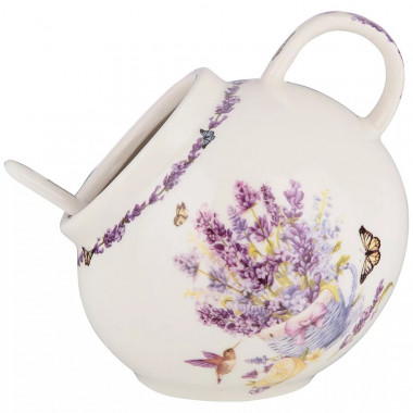 Солонка с ложкой "ПРОВАНС ЛАВАНДА" 10*5см. &mdash; Posudio