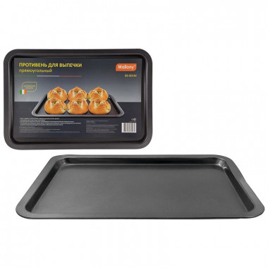 Противень для запекания BS-001M прямоугольный, размер: 43,2*29*1,85 см — Posudio