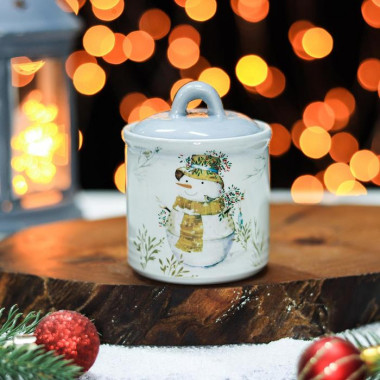 Сахарница Доляна «Рождественский снеговик», 150 мл, 7×9 см 6249553 — Posudio