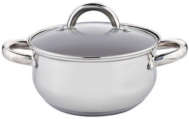 Кастрюля 2.9л(20*10cм.) стекл. крышка"Hitt Bravo",07208 &mdash; Posudio