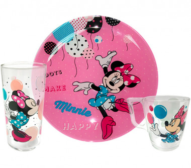 Набор детский 3 предмета ДИСНЕЙ ПАТИ МИННИ — Posudio