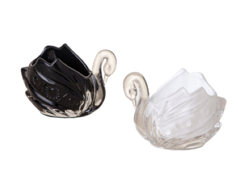 НАБОР ИЗ 2-Х ИКОРНИЦ "ЛЕБЕДИ" 11*7*8.5 см. 355-345 фото 1 &mdash; Posudio