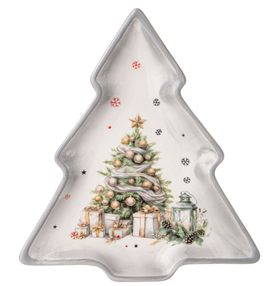 ТАРЕЛКА В ФОРМЕ ЕЛКИ AGNESS “CELEBRATION" 23*20,2*2,2см, 358-2270 фото 1 &mdash; Posudio