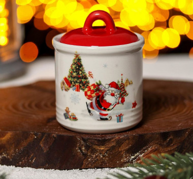 Сахарница &quot;На встречу Новому году&quot; 150мл. 7*9см. — Posudio