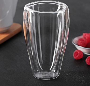 Стакан с двойными стенками &quot;Поль.Дуо&quot; 300 мл, 7,3х7,3х15 см — Posudio