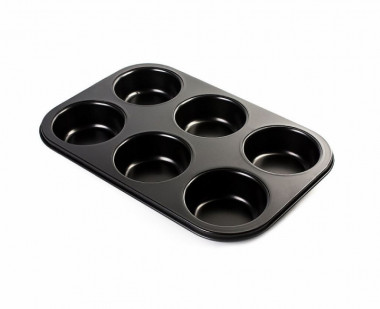 Форма д/выпечки кексов 6 ячеек 31*21,5*4см [6 КЕКСОВ] — Posudio