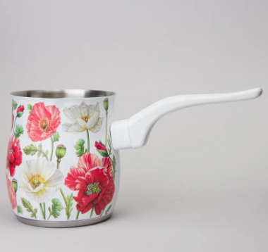 ТУРКА AGNESS "БЕЛЫЕ МАКИ" 680 МЛ  916-439 &mdash; Posudio