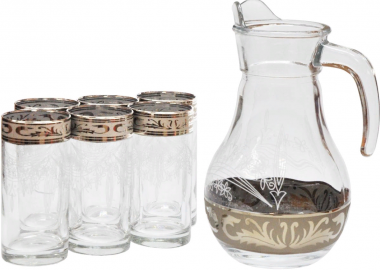 Набор для воды 7пр с рис "Русский узор" (Гусь Хрусталь) GE09-3944/807 &mdash; Posudio