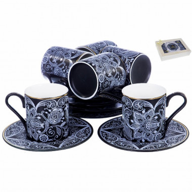Набор кофейный 12 пр."МАРМАРИС" 6 чашек 6 блюдец &mdash; Posudio