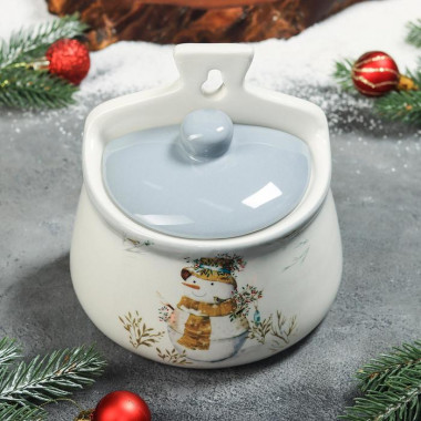 Солонка Доляна «Рождественский снеговик», 600 мл, 14×10×14 см — Posudio