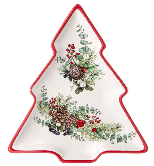 ТАРЕЛКА В ФОРМЕ ЕЛКИ AGNESS “CELEBRATION" 23*20,2*2,2см.  358-2263 фото 1 &mdash; Posudio