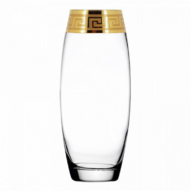 Ваза  с рис. &quot;Версаче Голд&quot; (Гусь Хрусталь) EAV91-3966 — Posudio