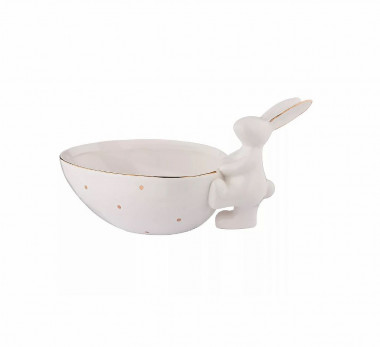 Конфетница 25,5*12,7*12см. "Кролик в горошек" &mdash; Posudio