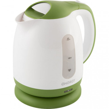 Чайник ENERGY E-293 (1.7л)  пластик, цвет бело-зеленый — Posudio