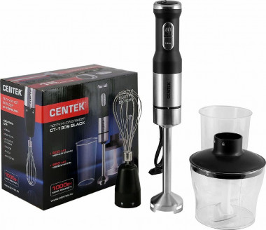 Блендер Centek CT-1309 1000Вт черн.+сталь — Posudio