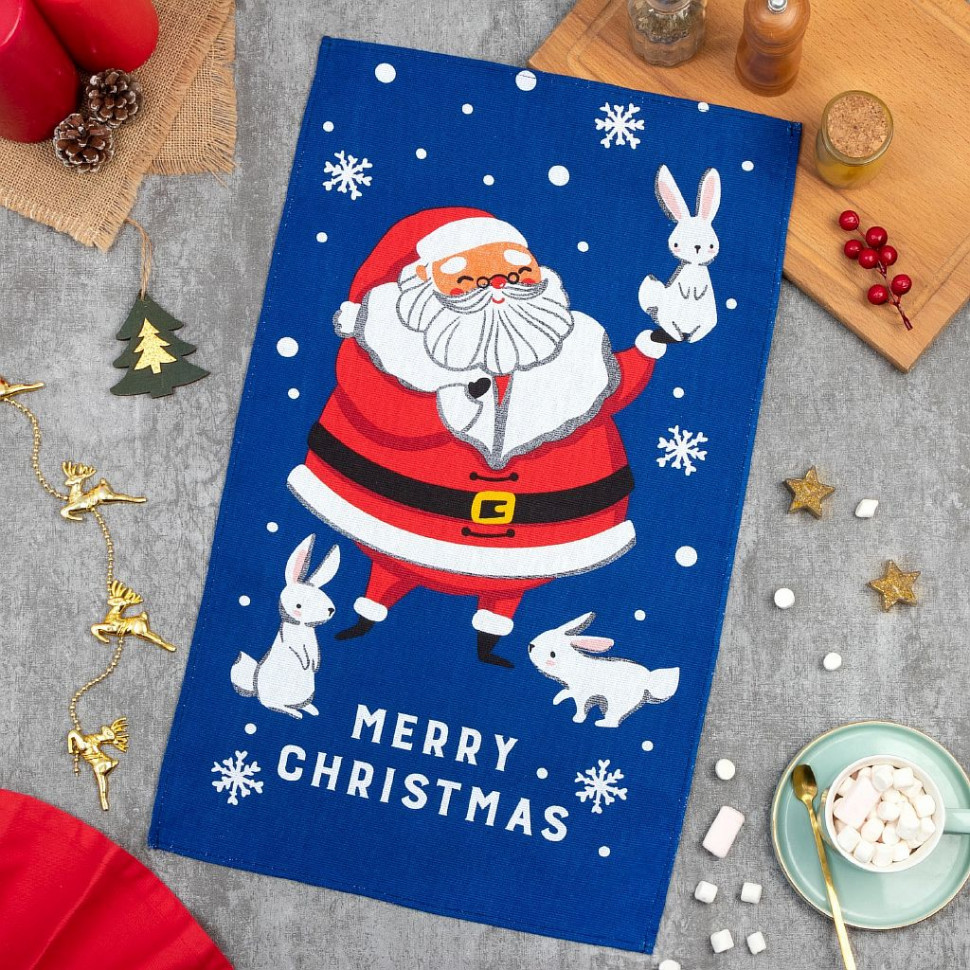 Полотенце Доляна Santa 35х60 см, 100% хлопок, 160 г/м2 фото 1 — Posudio