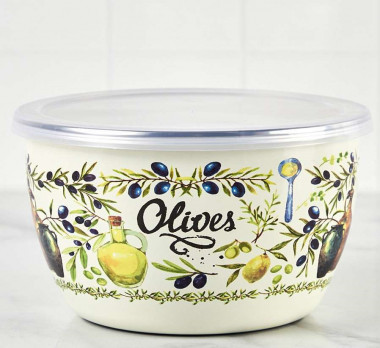 Миска 2,45л. пласт. крышка &quot;Олива&quot; — Posudio