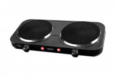 Плитка электрическая СТ-1507(черная) 2 конфорки 2000Вт &mdash; Posudio