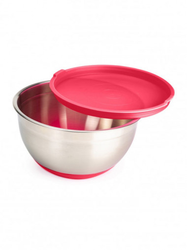 Миска с крышкой MIX красная 1,4л. &mdash; Posudio