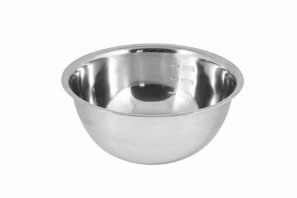 Миска Bowl-Roll-28, из нерж стали, зеркальная полировка, объем 4,3 л, диа 28 см фото 1 — Posudio