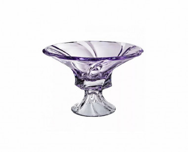 Ваза для фруктов на ножке 32см Aurum-Crystal Моцарт Аметист 806KF18172Т7730305109F — Posudio