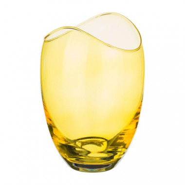 Ваза  255мм Crystal Bohemia Гондола желтая 82591/255/382028 — Posudio