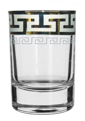 Набор стопок 6шт  с рис.&quot;Греческий узор&quot; (Гусь Хрустальный) GE03-837 — Posudio