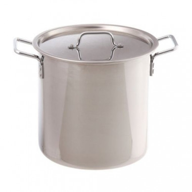 Котел 30,0л (d35см; h36,5см) Высокий [ОБЩЕПИТ] ТРС Капсульное дно Сварной Клепанные ручки — Posudio