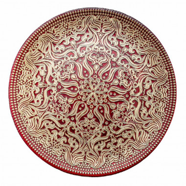 Блюдо плоское 33см. ДЖАЙПУР красное (Турция) &mdash; Posudio