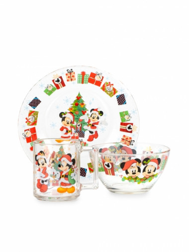 Набор для завтрака 3 предмета ДИСНЕЙ МИККИ НОВЫЙ ГОД — Posudio