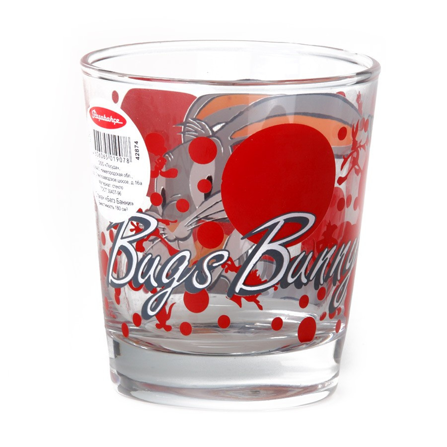 Стакан 180 мл Pasabahce Bugs Bunny 42874SLBD фото 1 — Posudio