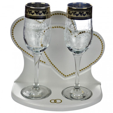 Набор бокалов 2пр. "Свадьба" 160мл Бар 1606/1120 &mdash; Posudio