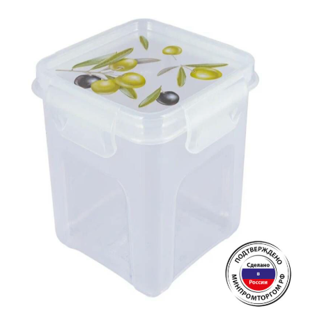 Контейнер для СВЧ "Fresh" квадратный 1,4л. фото 1 &mdash; Posudio