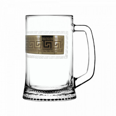 Кружка для пива 0,5л  с рис. &quot;Барокко&quot; (Гусь Хрусталь) GE63-1008 — Posudio