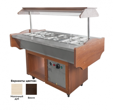 Мармит 2-х блюд для "Шведского стола" подгр. (12 г/ёмк) МЭП-2Б-ШС цвет Орех &mdash; Posudio