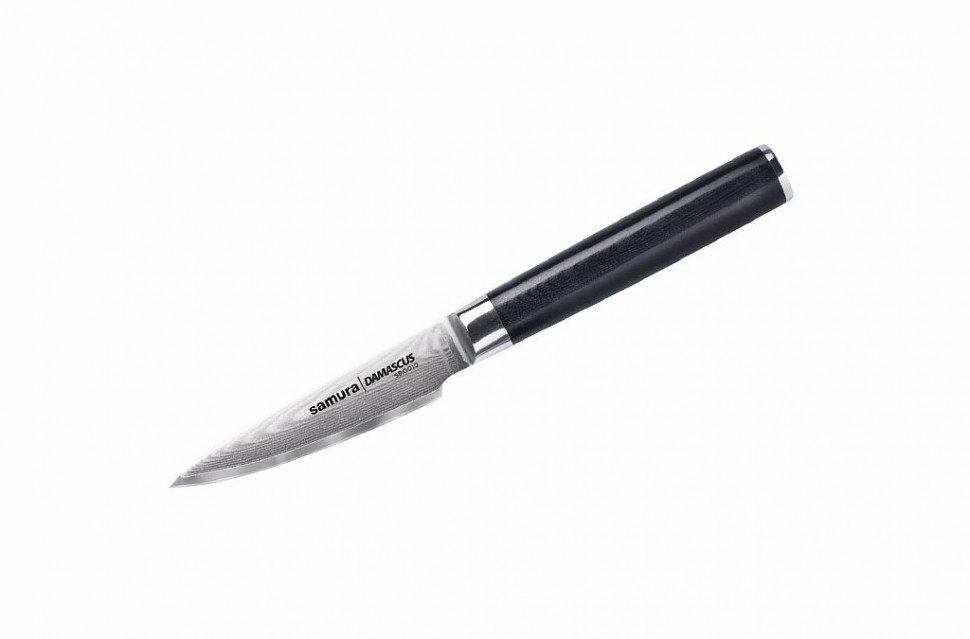 Нож кухон. овощной.90мм Samura Damascus 67слоев дамаск. стали фото 1 — Posudio