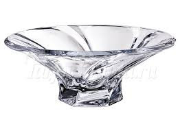 Ваза для фруктов на ножке 30,5см (хрусталь) Моцарт Аметист — Posudio