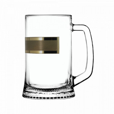 Кружка для пива 0,5л  с рис. &quot;Ампир&quot; (Гусь Хрусталь) GE79-1008 — Posudio