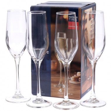 Набор бокалов ВРЕМЯ ДЕГУСТАЦИЙ ШАМПАНЬ 160мл 4шт — Posudio