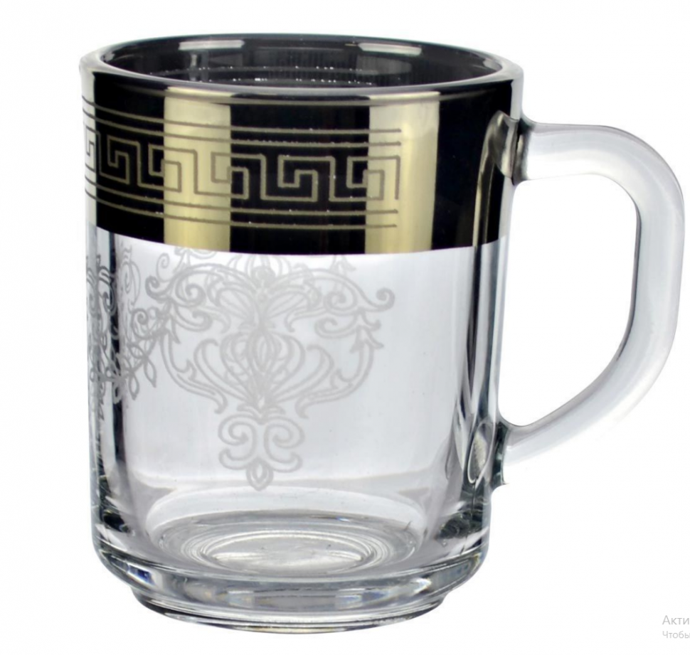 Набор кружек 6пр "Green Tea" ГН Барокко с ручк. фото 1 — Posudio