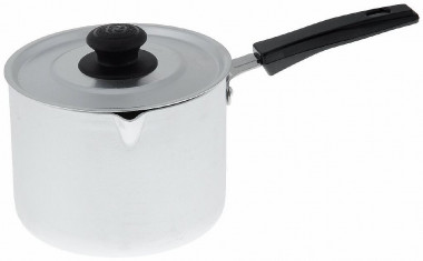 Кастрюля 0,75л.карб, пл/кр с пластм. ручкой — Posudio