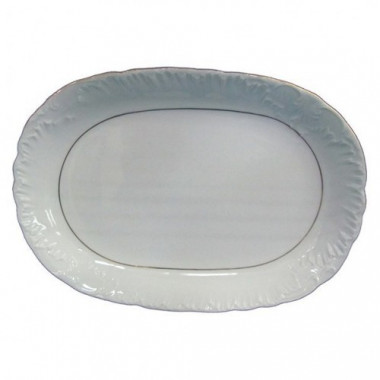 Блюдо овальное 29см Cmielow Рококо Золотая отводка Рококо-10 — Posudio