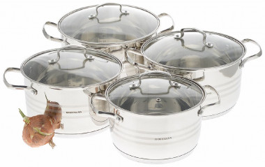 HM 5108 набор каст.нерж.сталь 5-ти сл, кап.дно 8пр. — Posudio