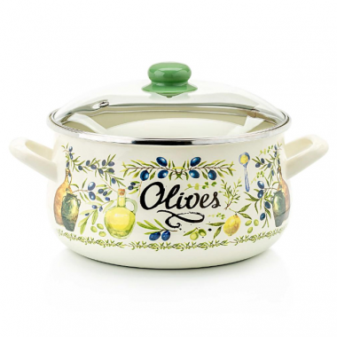 Кастрюля 3л глубокая Metrot Олива 193114 — Posudio